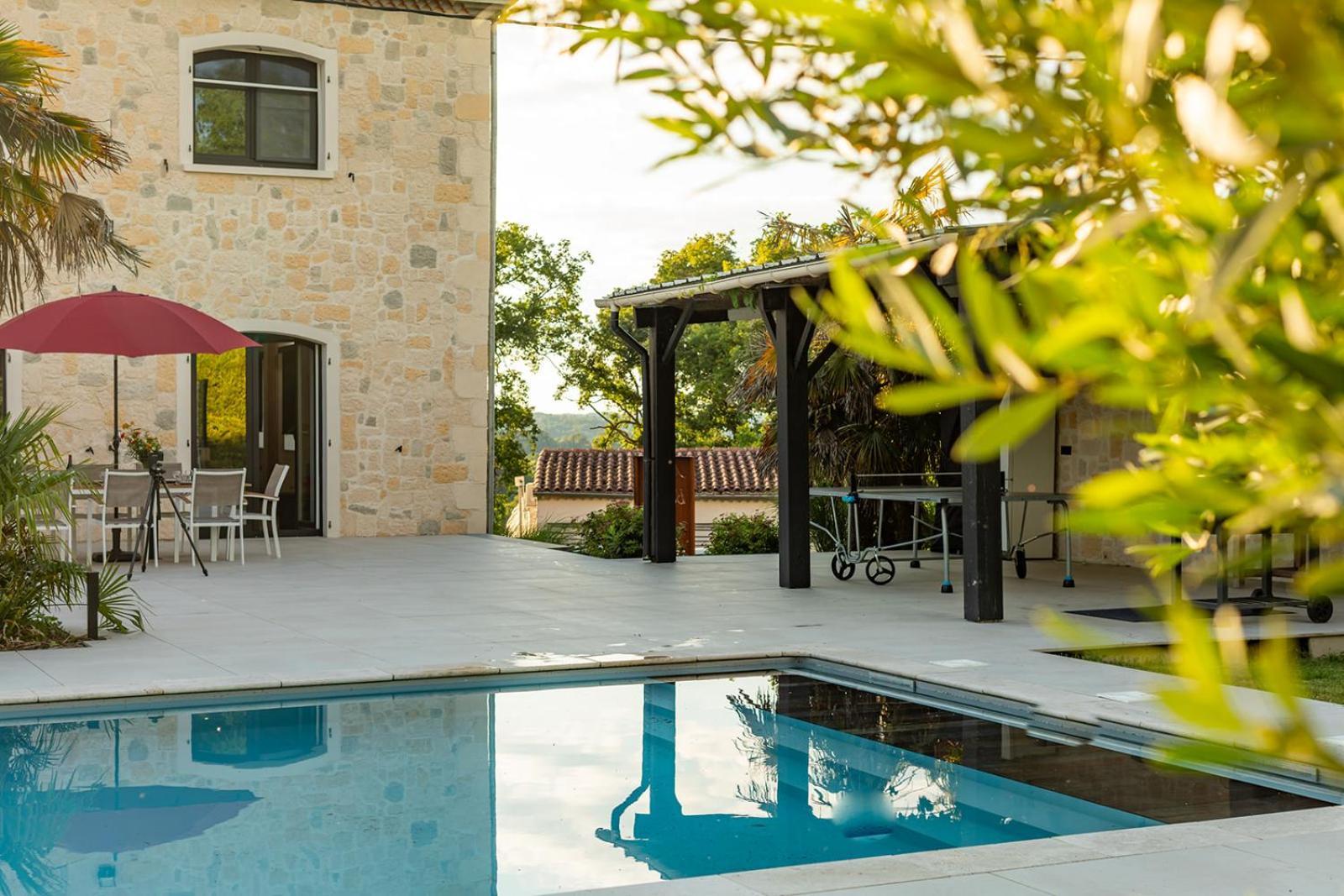 Villa Au Petit Bonheur Avec Clim - Hameau Au Calme - Piscine Chauffee - Petanque Moncrabeau 외부 사진