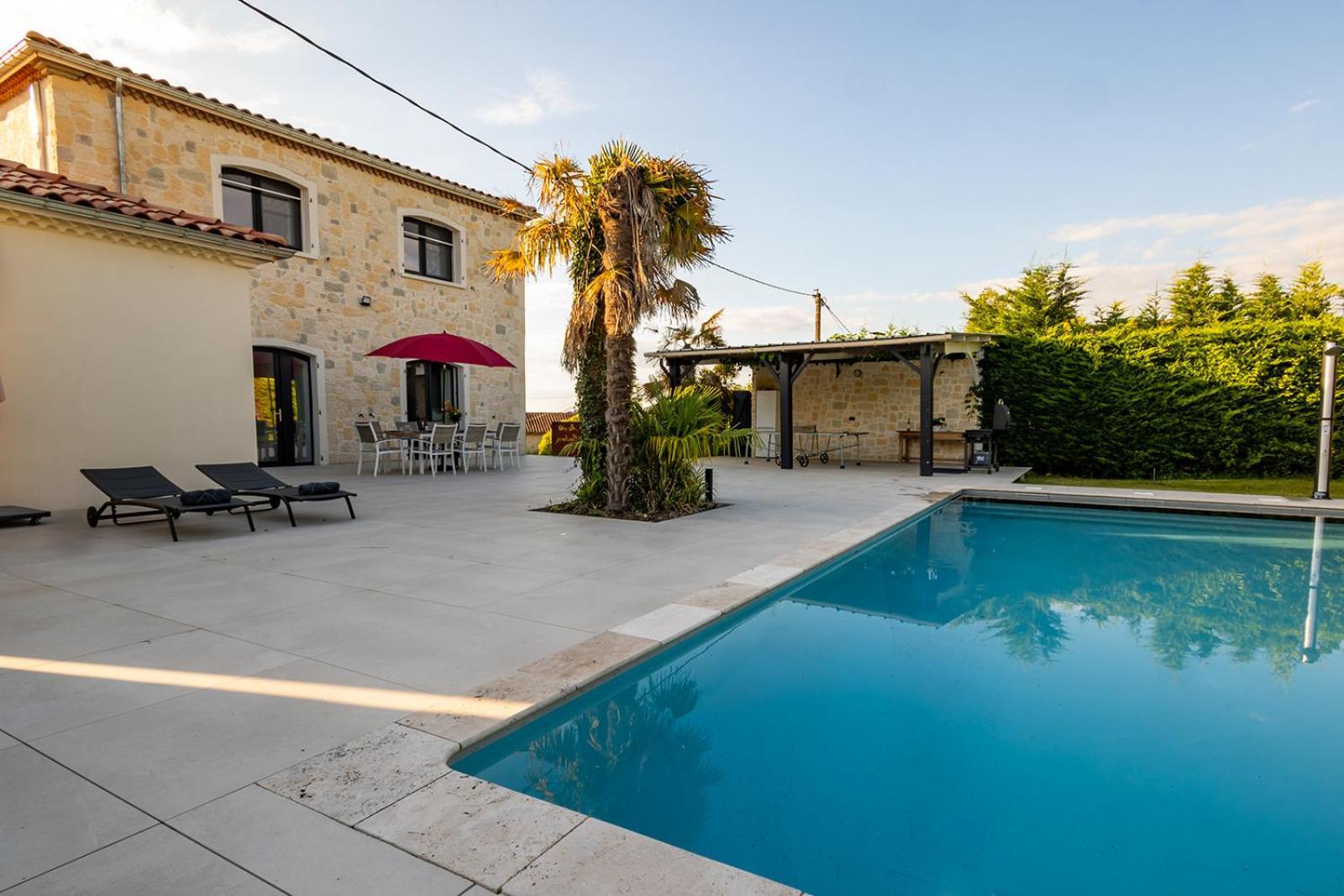 Villa Au Petit Bonheur Avec Clim - Hameau Au Calme - Piscine Chauffee - Petanque Moncrabeau 외부 사진